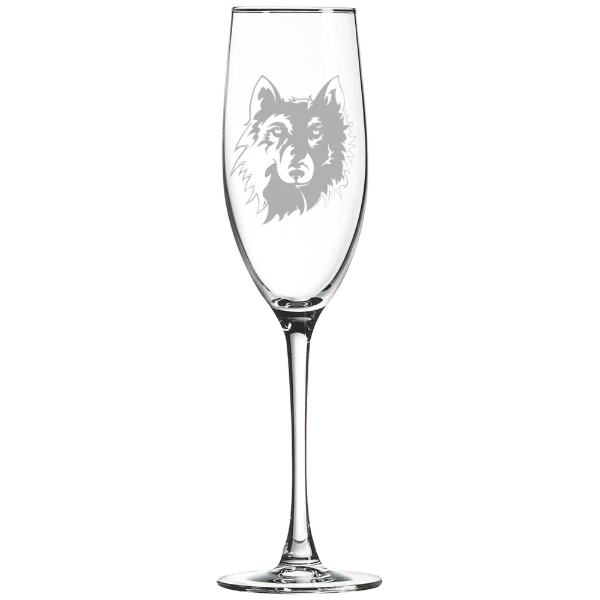 Northern State University Polar Camel 8 oz. Champagne Flute