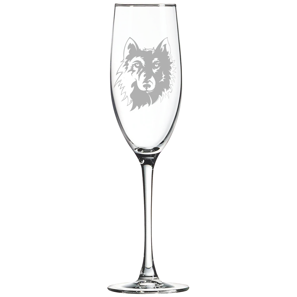 Northern State University Polar Camel 8 oz. Champagne Flute