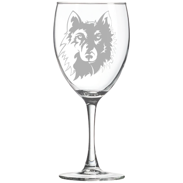Northern State University Polar Camel 10 1/2 oz. Wine Glass
