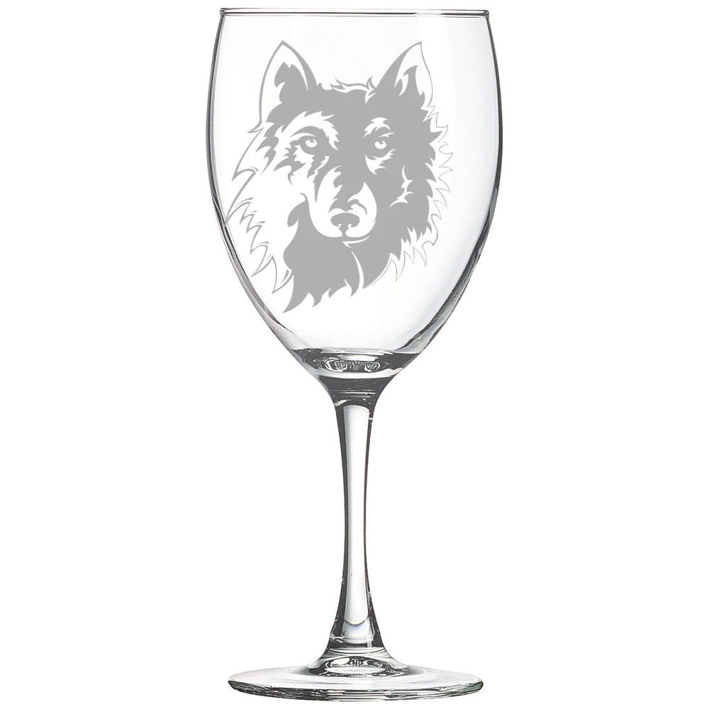 Northern State University Polar Camel 10 1/2 oz. Wine Glass