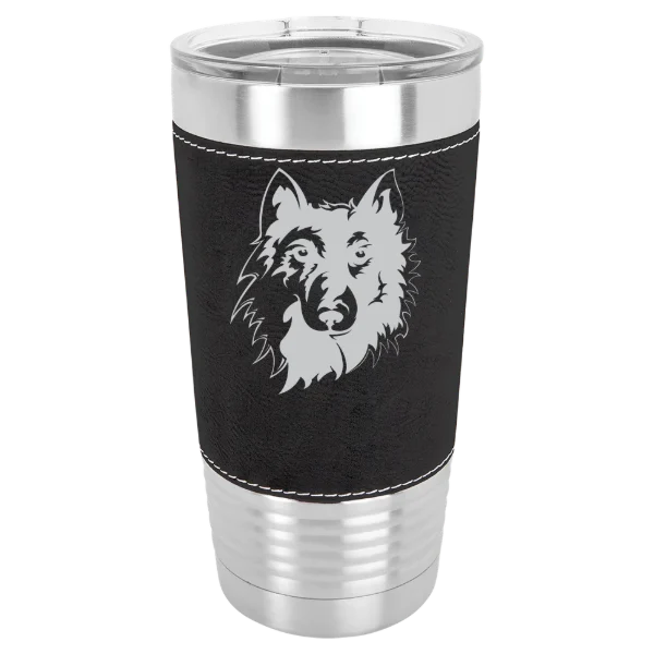 Northern State University Polar Camel 20 oz. Leatherette Grip Tumbler with Standard Lid