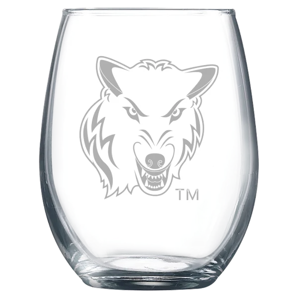 Northwood University Polar Camel 9 oz. Stemless Wine Glass