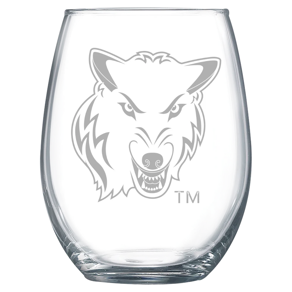 Northwood University Polar Camel 15 oz. Stemless Wine Glass
