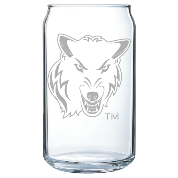 Northwood University Polar Camel 16 oz. Can Glass