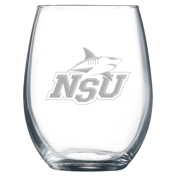 Nova Southeastern University Polar Camel 9 oz. Stemless Wine Glass
