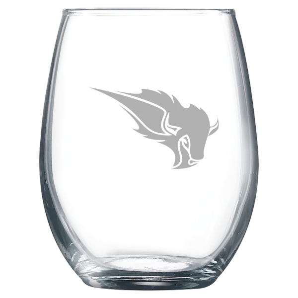 Oklahoma Baptist University Polar Camel 9 oz. Stemless Wine Glass