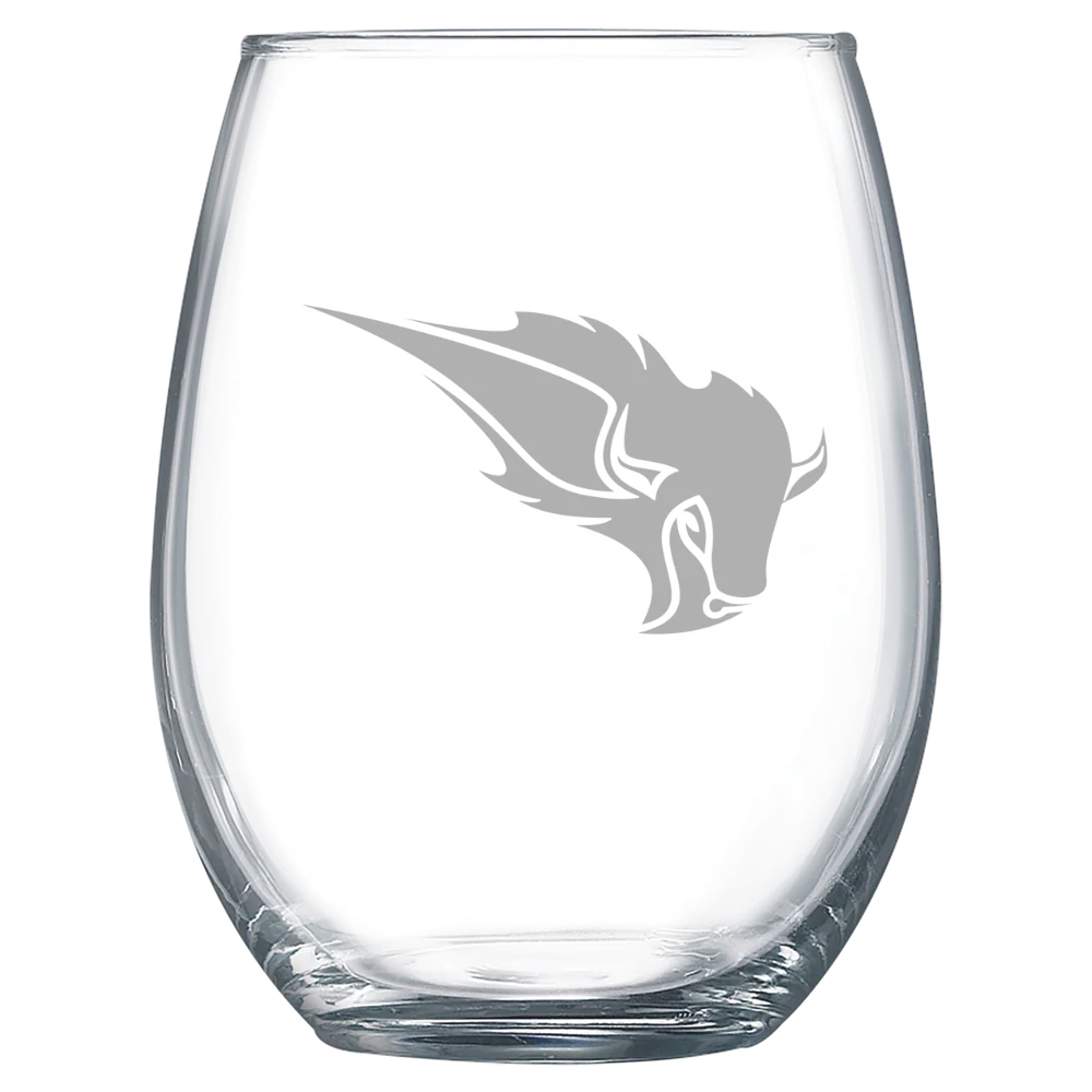 Oklahoma Baptist University Polar Camel 15 oz. Stemless Wine Glass