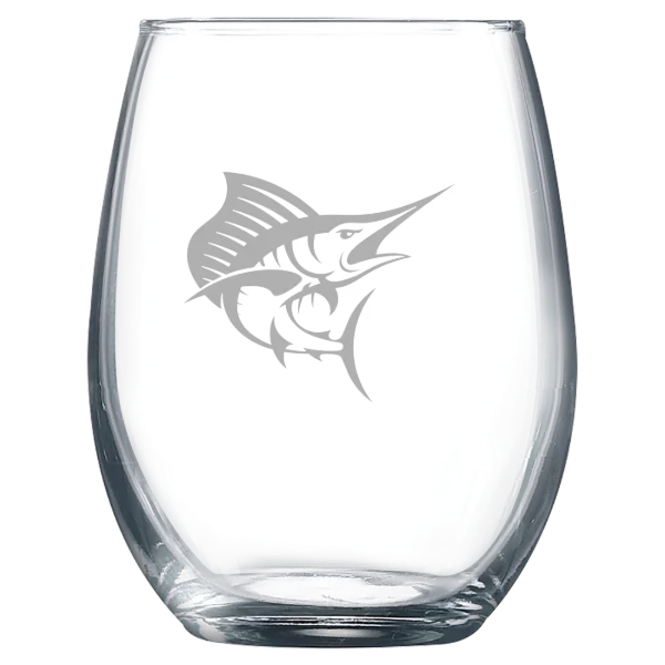 Palm Beach Atlantic University Polar Camel 9 oz. Stemless Wine Glass