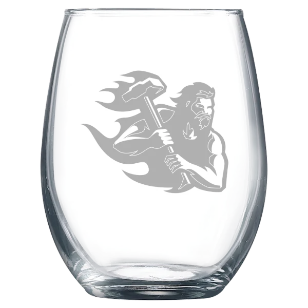 Pennsylvania Western University, California Polar Camel 9 oz. Stemless Wine Glass