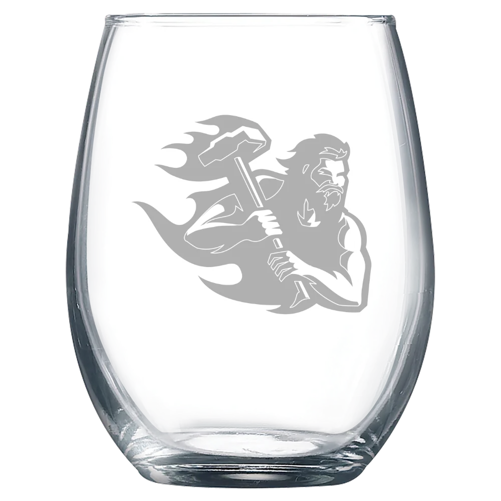 Pennsylvania Western University, California Polar Camel 9 oz. Stemless Wine Glass