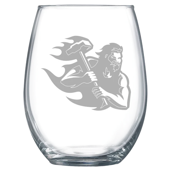Pennsylvania Western University, California Polar Camel 15 oz. Stemless Wine Glass