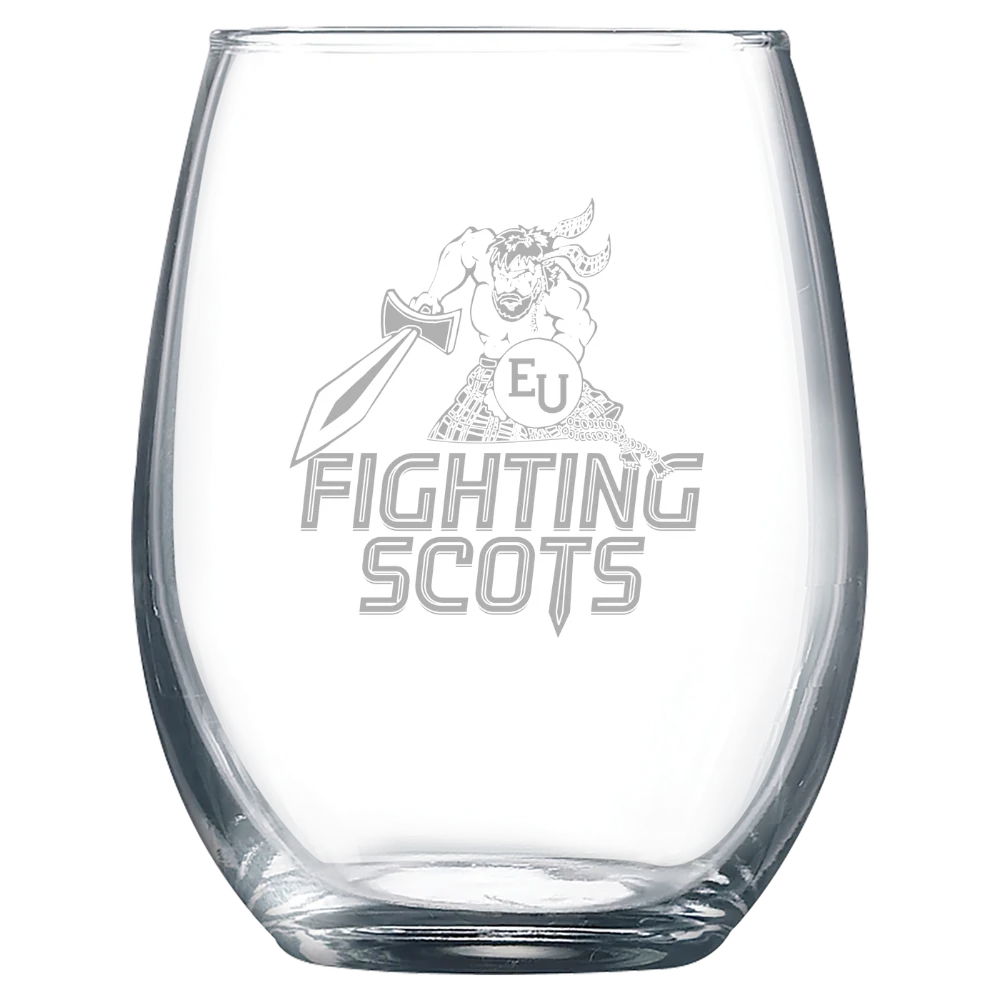 Pennsylvania Western University, Edinboro Polar Camel 9 oz. Stemless Wine Glass