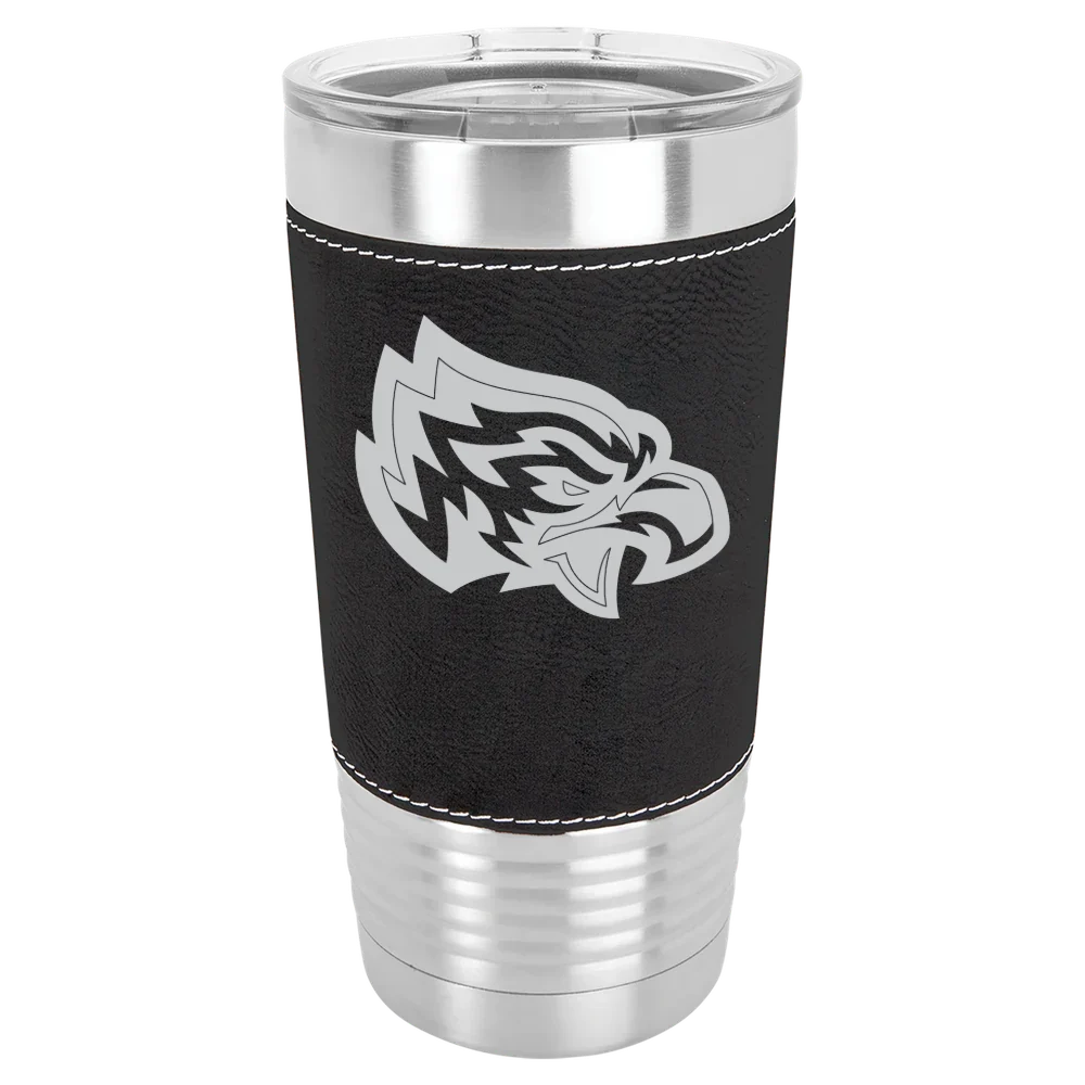 Post University Polar Camel 20 oz. Leatherette Grip Tumbler with Standard Lid