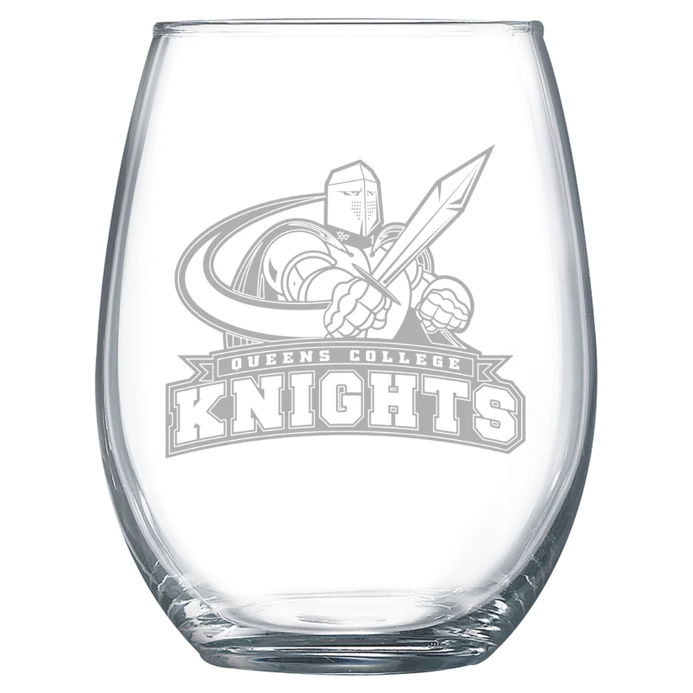 Queens College (New York) Polar Camel 15 oz. Stemless Wine Glass