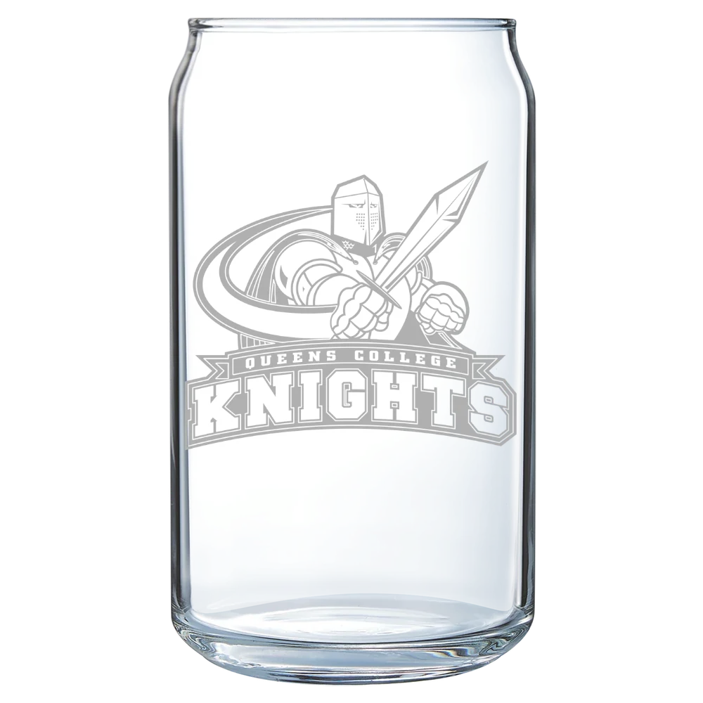Queens College (New York) Polar Camel 16 oz. Can Glass