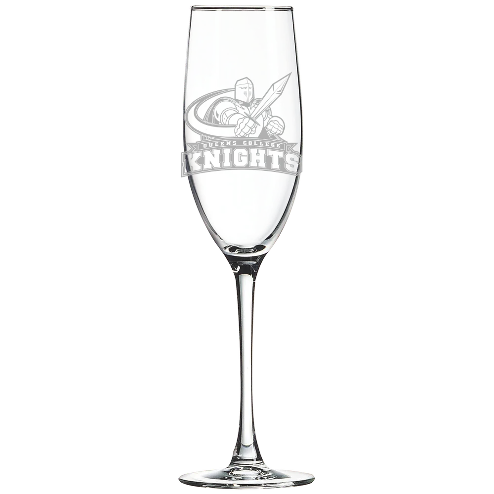 Queens College (New York) Polar Camel 8 oz. Champagne Flute