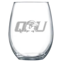 Quincy University Polar Camel 15 oz. Stemless Wine Glass