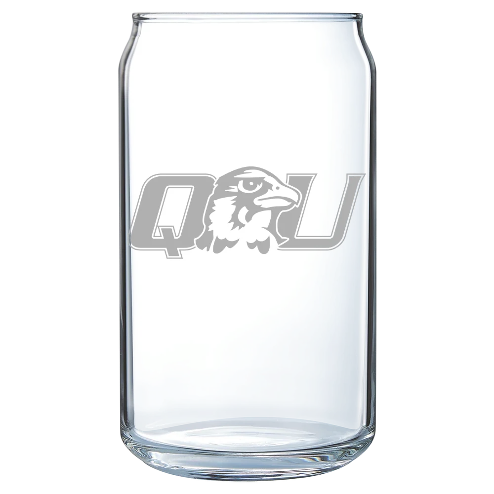 Quincy University Polar Camel 16 oz. Can Glass