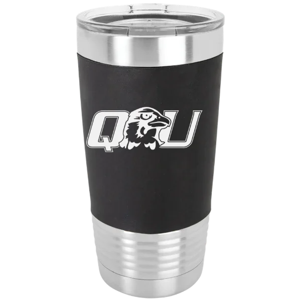 Quincy University Polar Camel 20 oz. Silicone Grip Tumbler with Standard Lid