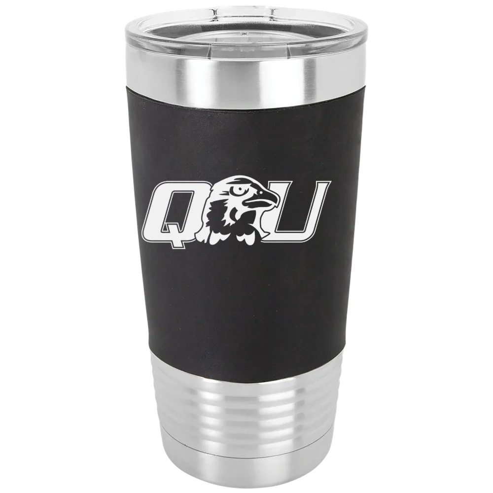 Quincy University Polar Camel 20 oz. Silicone Grip Tumbler with Standard Lid