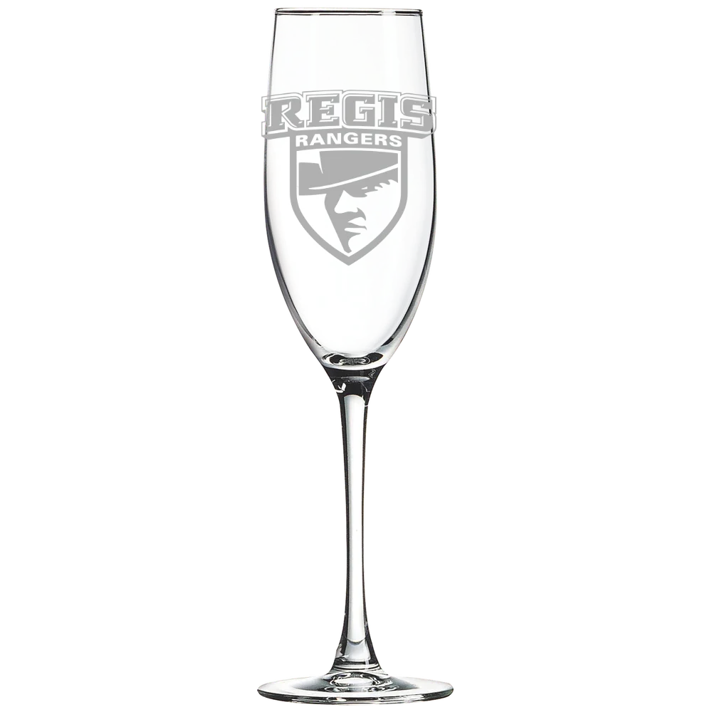 Regis University (Colorado) Polar Camel 8 oz. Champagne Flute