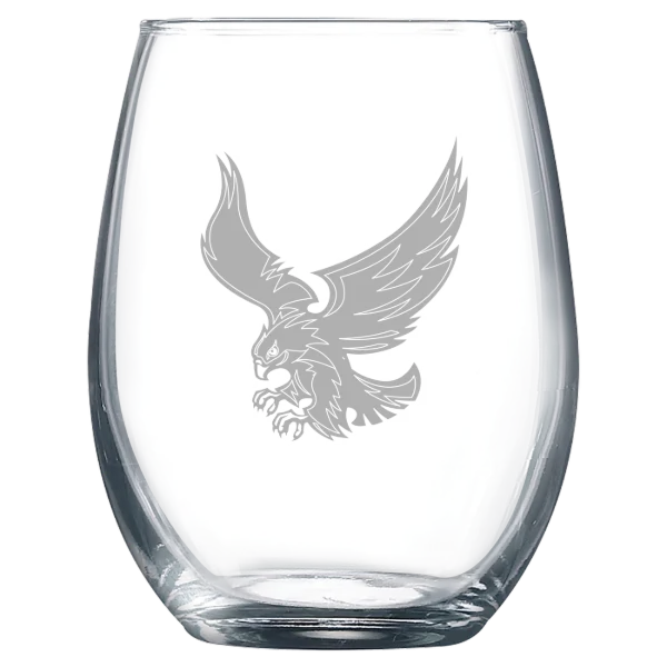 Roberts Wesleyan University Polar Camel 9 oz. Stemless Wine Glass