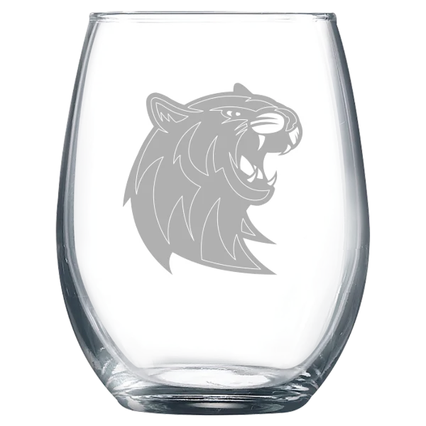 Rogers State University Polar Camel 9 oz. Stemless Wine Glass