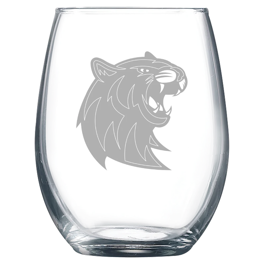 Rogers State University Polar Camel 9 oz. Stemless Wine Glass