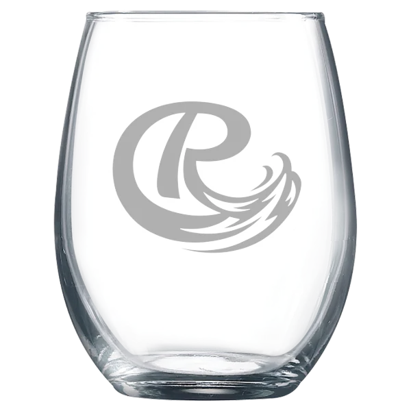 Roosevelt University Polar Camel 9 oz. Stemless Wine Glass