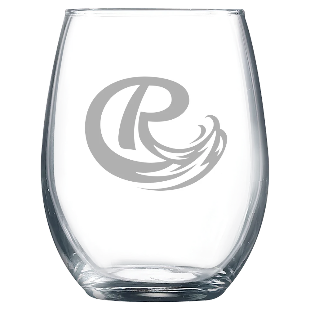 Roosevelt University Polar Camel 9 oz. Stemless Wine Glass