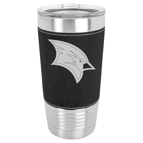 Saginaw Valley State University Polar Camel 20 oz. Leatherette Grip Tumbler with Standard Lid
