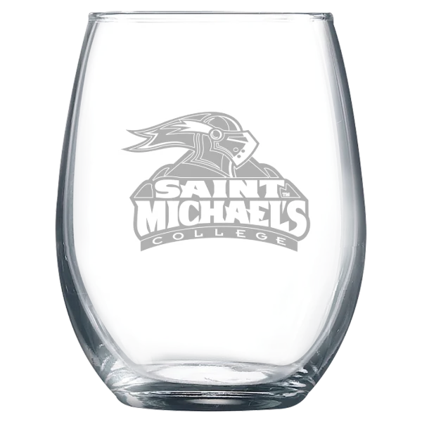 Saint Michael's College Polar Camel 9 oz. Stemless Wine Glass