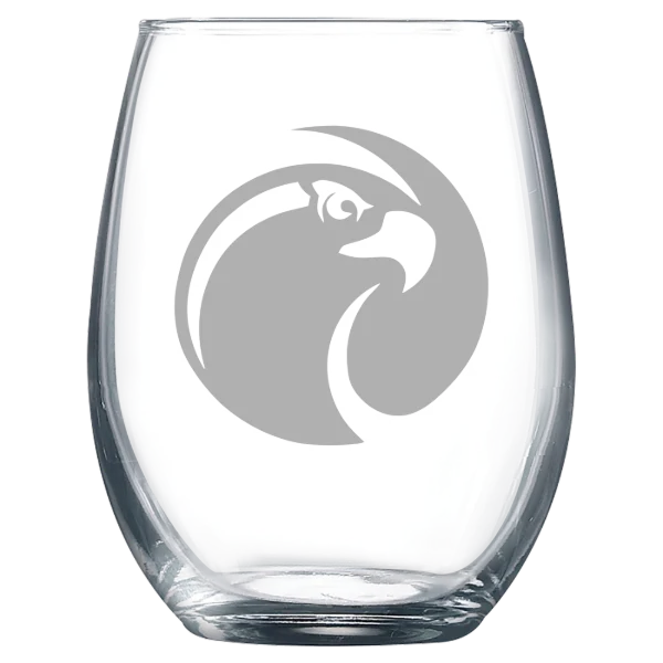 Seattle Pacific University Polar Camel 9 oz. Stemless Wine Glass
