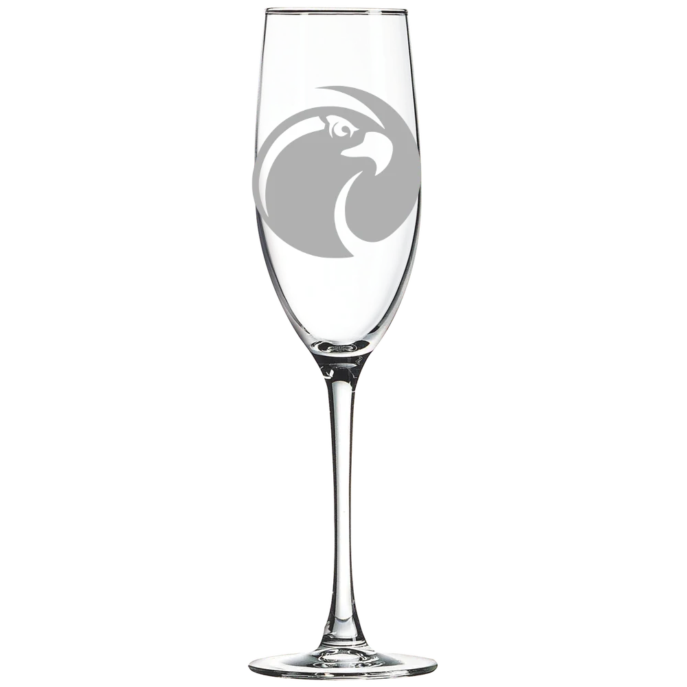Seattle Pacific University Polar Camel 8 oz. Champagne Flute