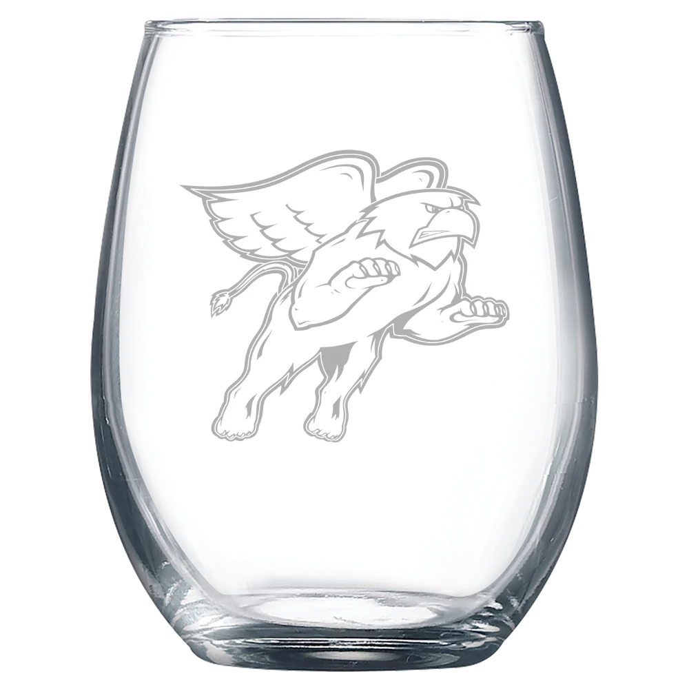 Seton Hill University Polar Camel 9 oz. Stemless Wine Glass