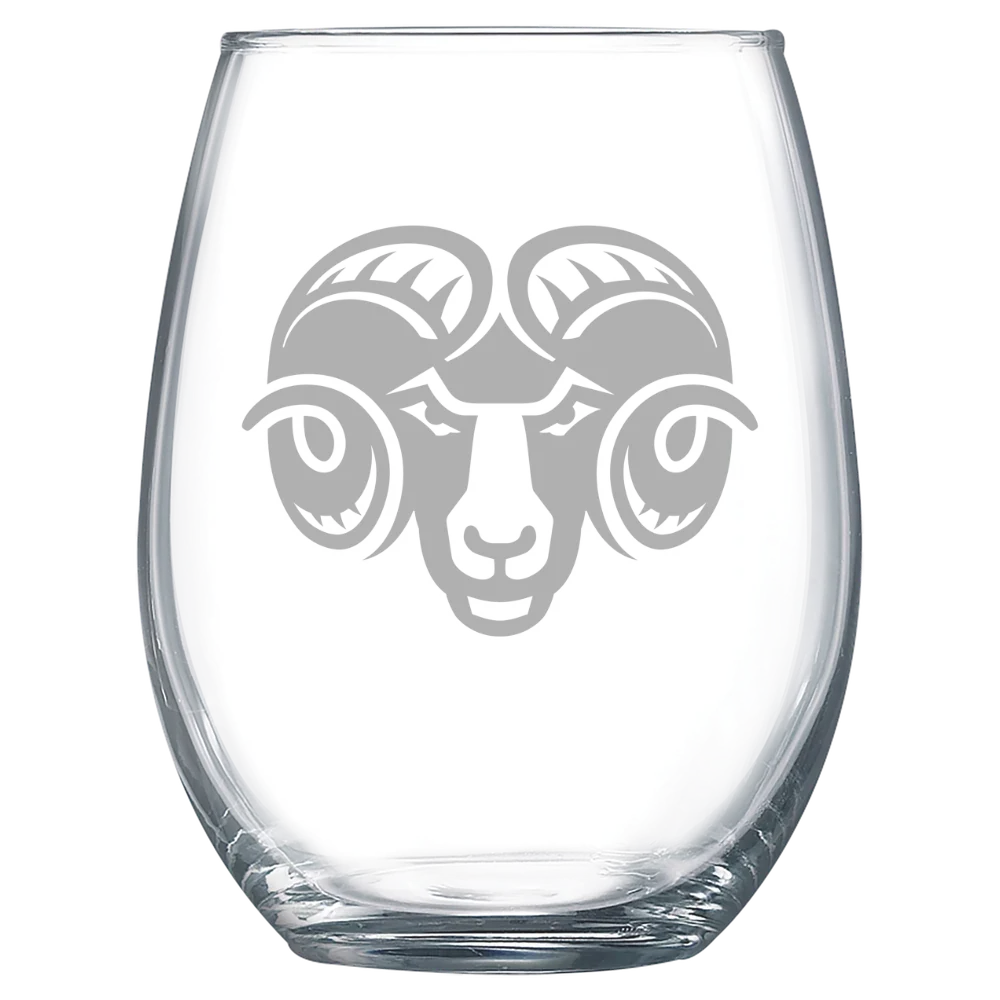 Shepherd University Polar Camel 15 oz. Stemless Wine Glass