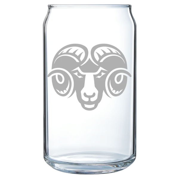 Shepherd University Polar Camel 16 oz. Can Glass