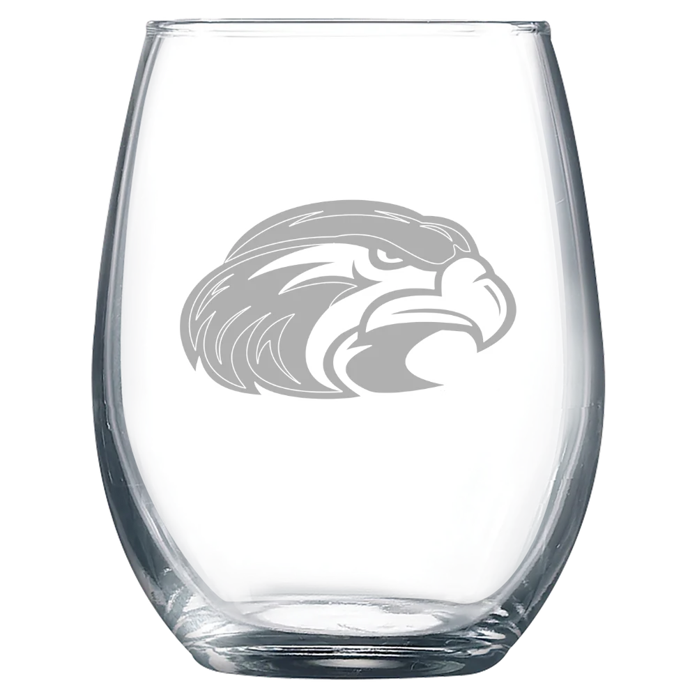 Shorter University Polar Camel 9 oz. Stemless Wine Glass
