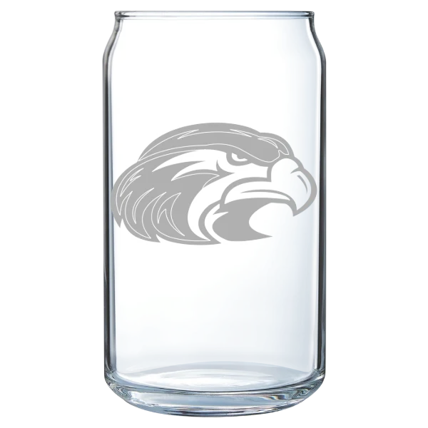 Shorter University Polar Camel 16 oz. Can Glass