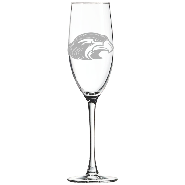 Shorter University Polar Camel 8 oz. Champagne Flute