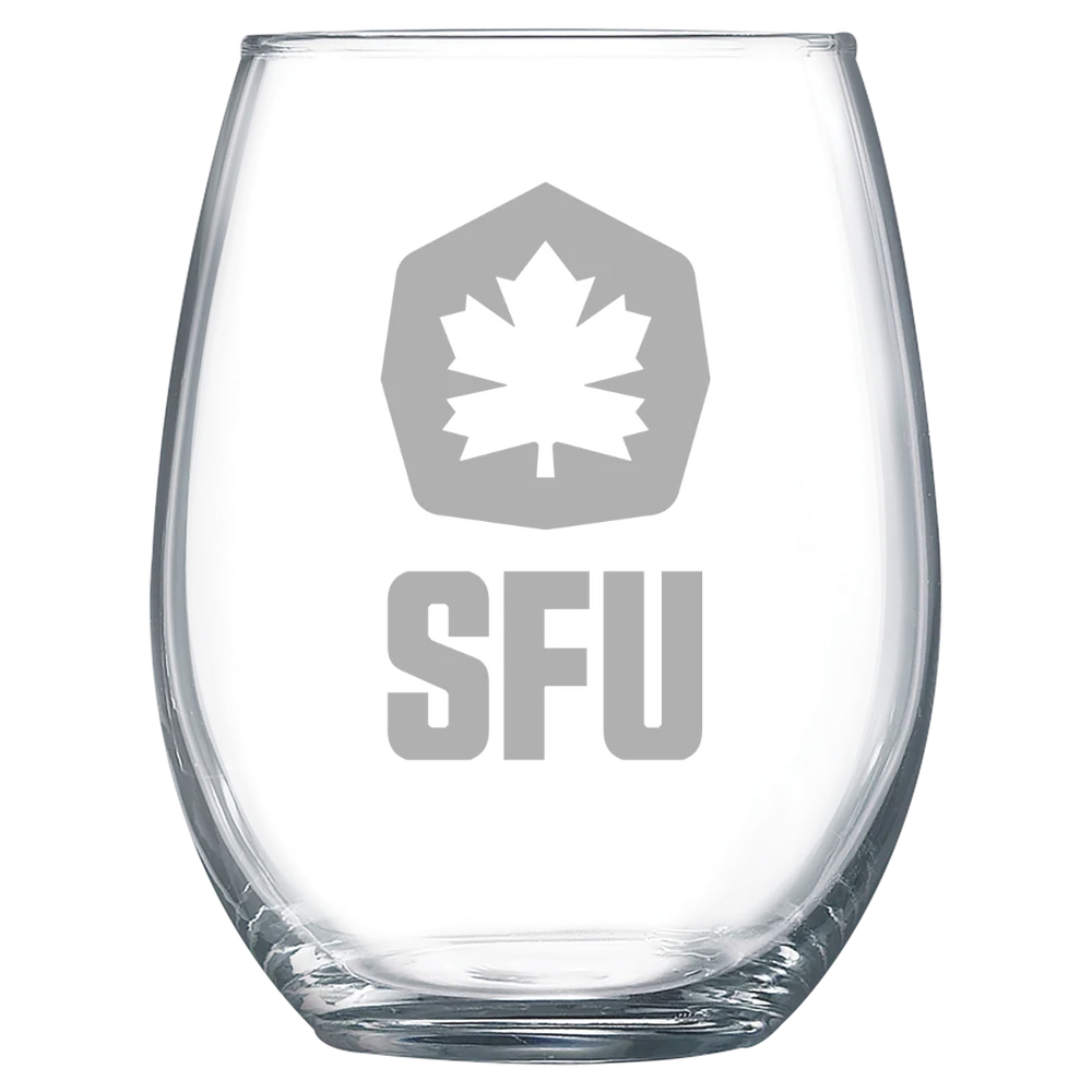 Simon Fraser University Polar Camel 15 oz. Stemless Wine Glass