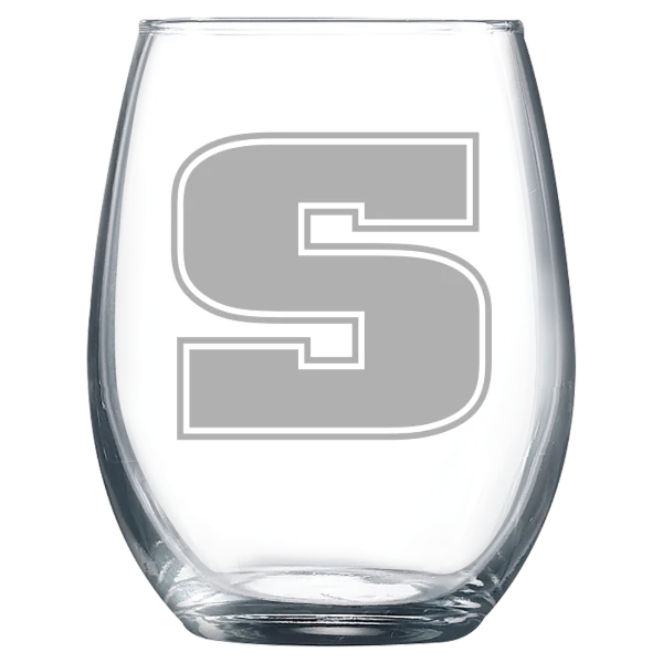 Slippery Rock University of Pennsylvania Polar Camel 9 oz. Stemless Wine Glass