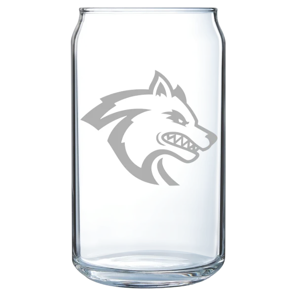 Sonoma State University Polar Camel 16 oz. Can Glass