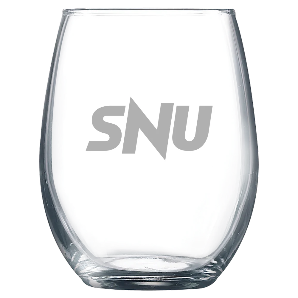 Southern Nazarene University Polar Camel 9 oz. Stemless Wine Glass