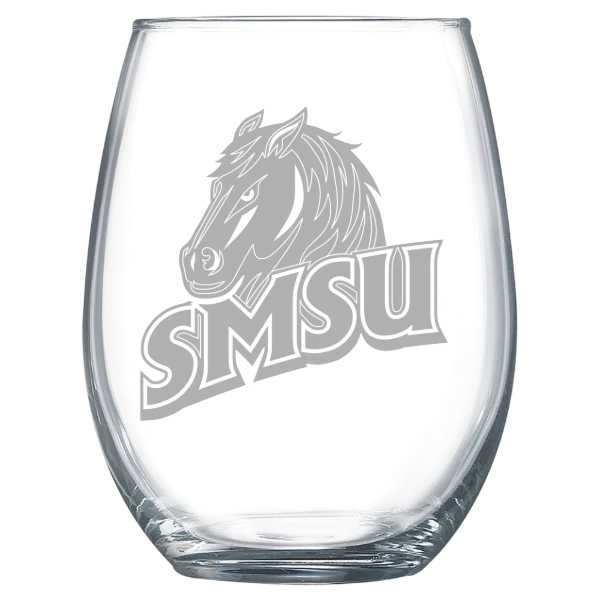 Southwest Minnesota State University Polar Camel 15 oz. Stemless Wine Glass