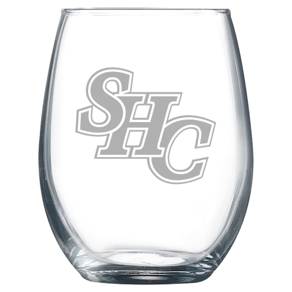 Spring Hill College Polar Camel 9 oz. Stemless Wine Glass