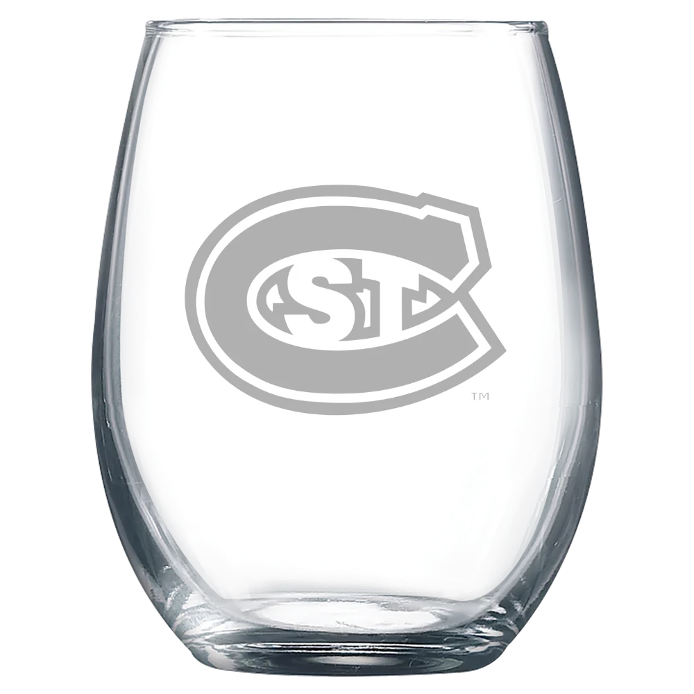 St. Cloud State University Polar Camel 9 oz. Stemless Wine Glass