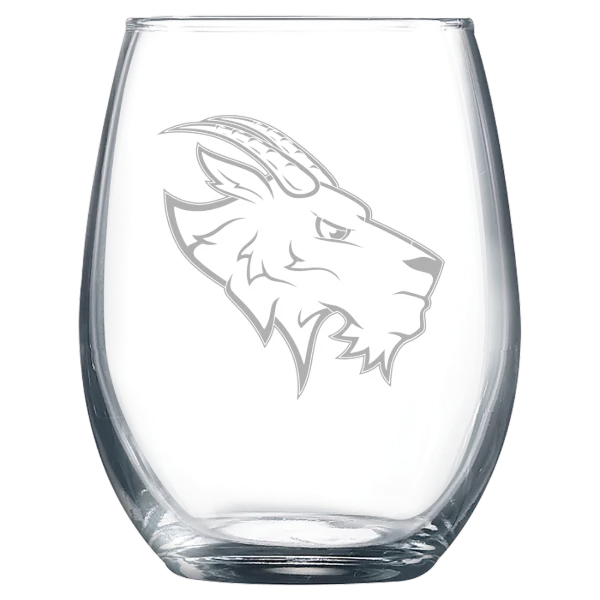 St. Edward's University Polar Camel 9 oz. Stemless Wine Glass
