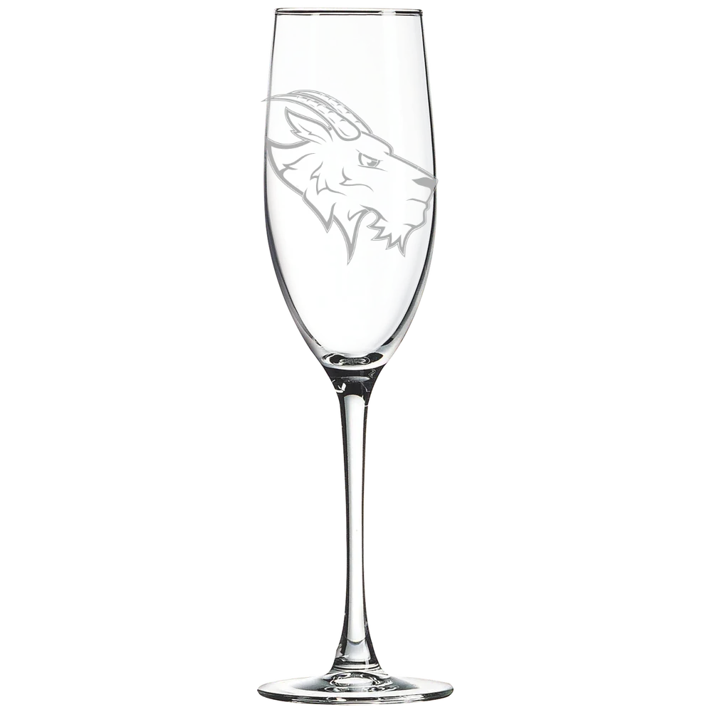 St. Edward's University Polar Camel 8 oz. Champagne Flute
