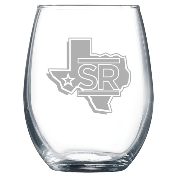 Sul Ross State University Polar Camel 9 oz. Stemless Wine Glass